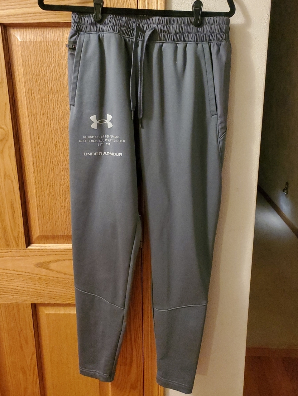 Under Armour Men's Armour Fleece Storm Gray Size Medium Coldgear Pants
